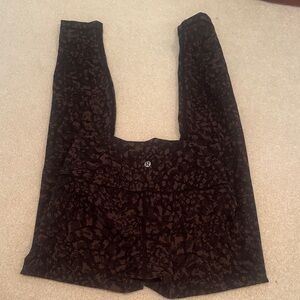 lululemon athletica Black and Brown Printed Leggings